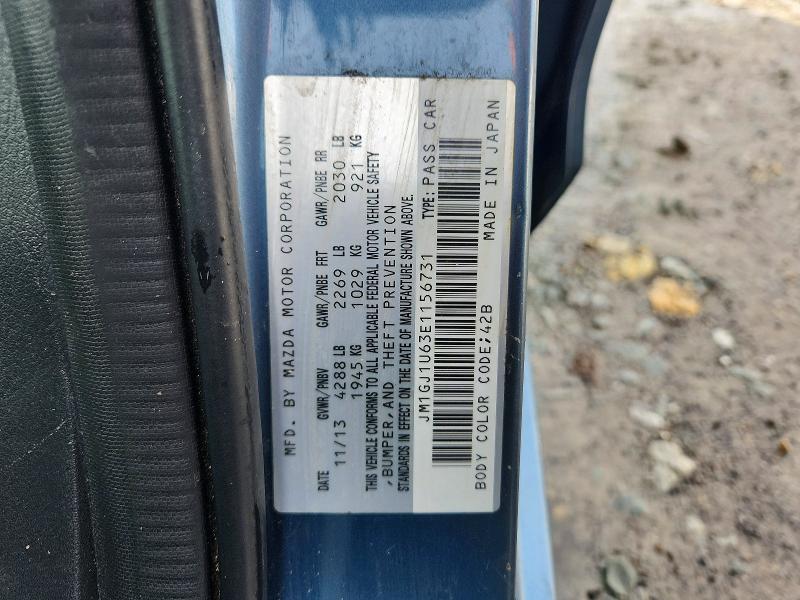Aukcja sprzedaży 2014 Mazda 6, vin: JM1GJ1U63E1156731, numer aukcji: 79768335