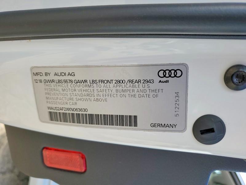 Продажа на аукционе авто 2019 Audi A7, vin: WAUS2AF2XKN063630, номер лота: 46808176