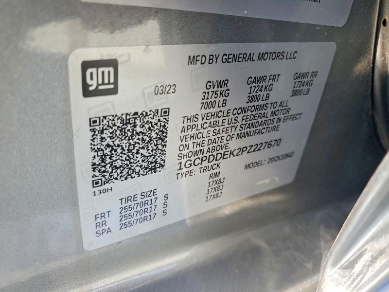 47420326 :رقم المزاد ، 1GCPDDEK2PZ227670 vin ، 2023 Chevrolet Silverado مزاد بيع
