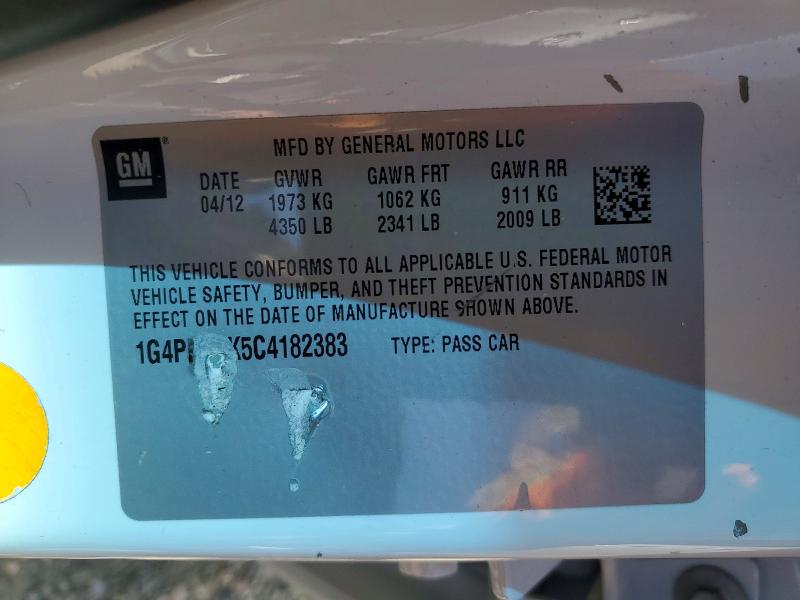 Aukcja sprzedaży 2012 Buick Verano, vin: 1G4PR5SK5C4182383, numer aukcji: 78985295