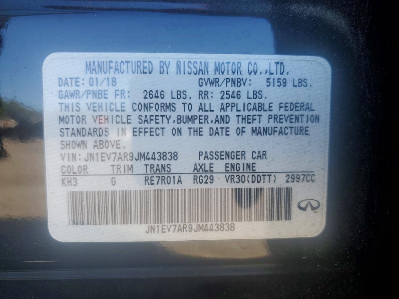 Продажа на аукционе авто 2018 Infiniti Q50, vin: JN1EV7AR9JM443838, номер лота: 78332365