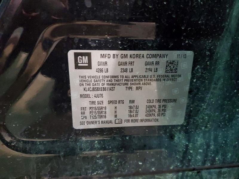 Aukcja sprzedaży 2014 Buick Encore, vin: KL4CJBSBXEB611437, numer aukcji: 45490656