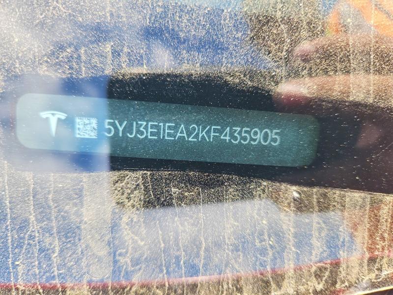 Продажа на аукционе авто 2019 Tesla Model 3, vin: 5YJ3E1EA2KF435905, номер лота: 46996076