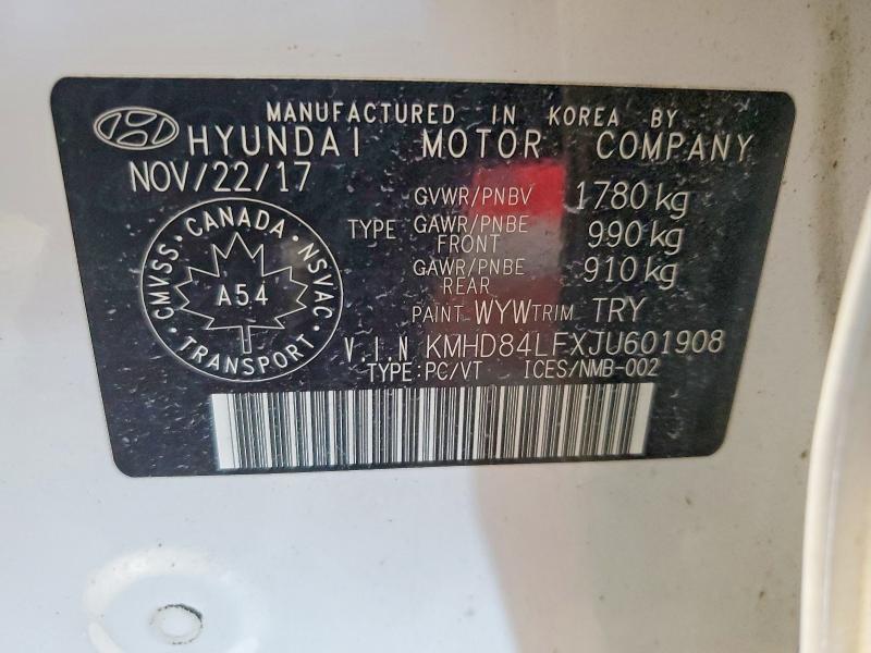 Aukcja sprzedaży 2018 Hyundai Elantra, vin: KMHD84LFXJU601908, numer aukcji: 46676326