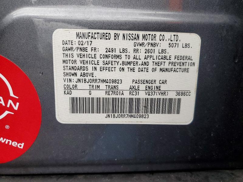 Aukcja sprzedaży 2017 Infiniti Qx50, vin: JN1BJ0RR7HM409823, numer aukcji: 46105286