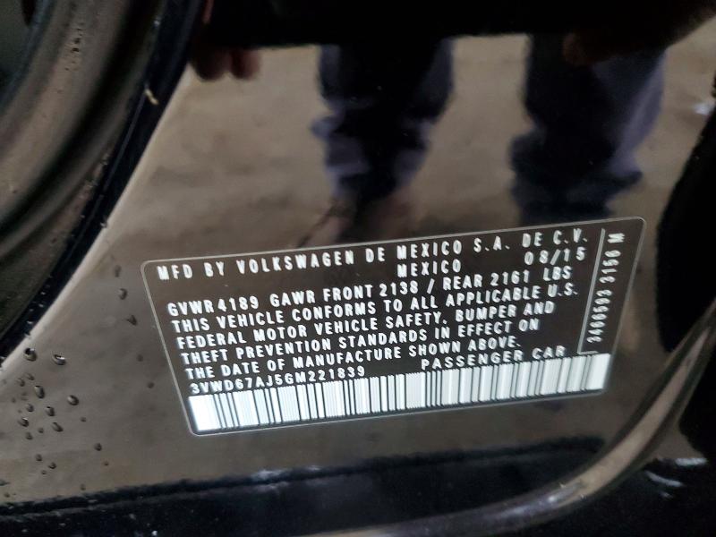 47280916 :رقم المزاد ، 3VWD67AJ5GM221839 vin ، 2016 Volkswagen Jetta مزاد بيع