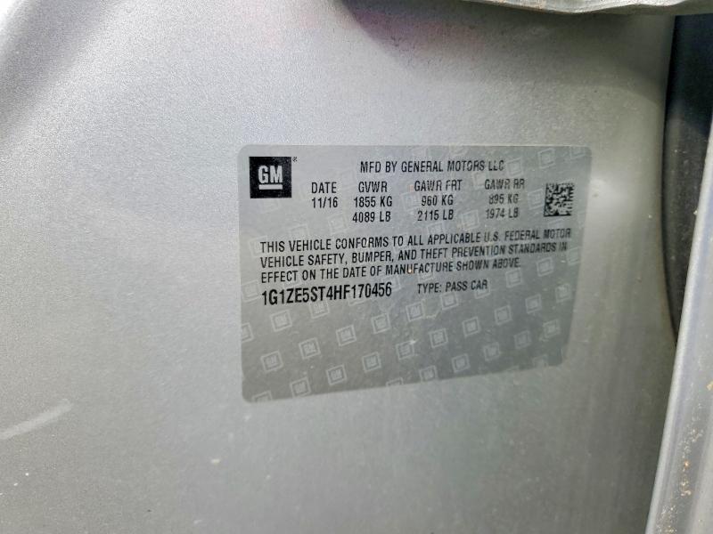 47276346 :رقم المزاد ، 1G1ZE5ST4HF170456 vin ، 2017 Chevrolet Malibu مزاد بيع