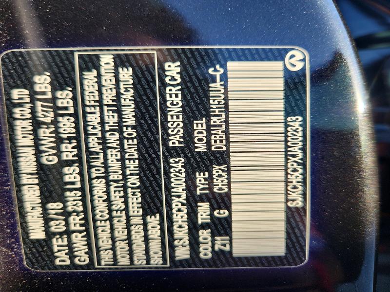 2018 Infiniti Qx30 მანქანა იყიდება აუქციონზე, vin: SJKCH5CPXJA002343, აუქციონის ნომერი: 46198586
