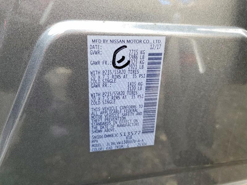 Продаж на аукціоні авто 2018 Infiniti Qx60, vin: 5N1DL0MM8JC513577, номер лоту: 79431545