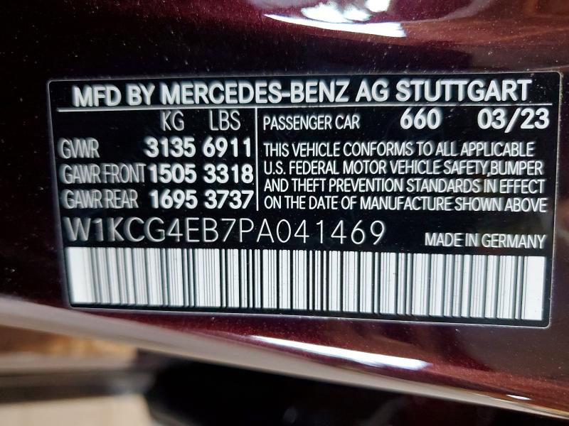 Auction sale of the 2023 Mercedes-benz Eqs Sedan, vin: W1KCG4EB7PA041469, lot number: 47636806