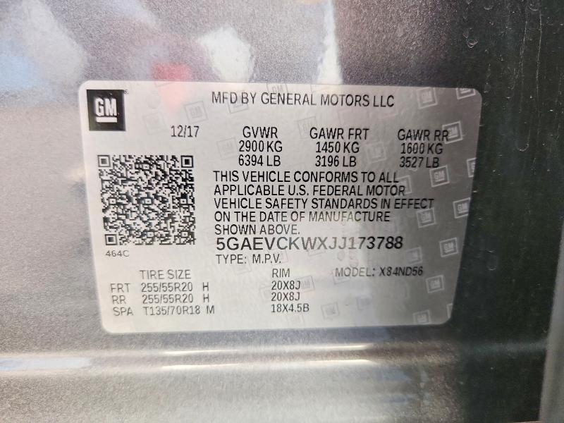 Продаж на аукціоні авто 2018 Buick Enclave, vin: 5GAEVCKWXJJ173788, номер лоту: 46357906