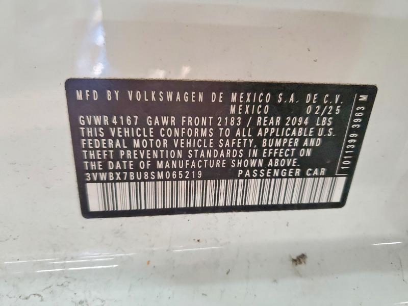 Aukcja sprzedaży 2025 Volkswagen Jetta, vin: 3VWBX7BU8SM065219, numer aukcji: 47283326