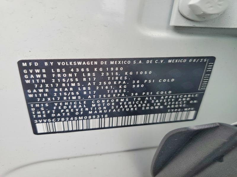 Aukcja sprzedaży 2025 Volkswagen Taos, vin: 3VV5C7B24SM089318, numer aukcji: 46939716