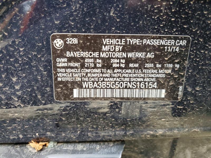 Продажа на аукционе авто 2015 Bmw 328, vin: WBA3B5G50FNS16154, номер лота: 45827566