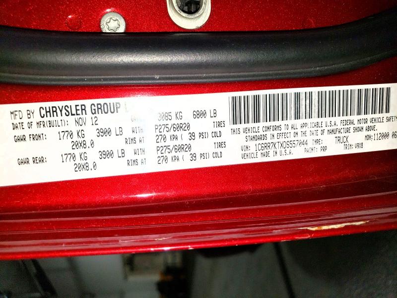 2013 Ram 1500 მანქანა იყიდება აუქციონზე, vin: 1C6RR7KTXDS557044, აუქციონის ნომერი: 79989565