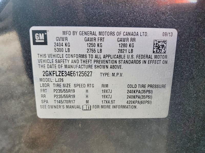 2014 Gmc Terrain მანქანა იყიდება აუქციონზე, vin: 2GKFLZE34E6125627, აუქციონის ნომერი: 48310746