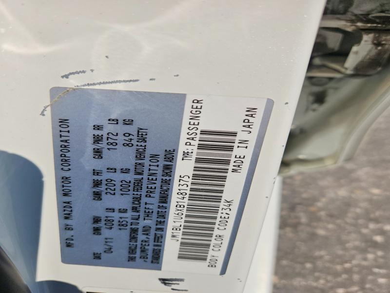 79981705 :رقم المزاد ، JM1BL1U6XB1481375 vin ، 2011 Mazda 3 مزاد بيع