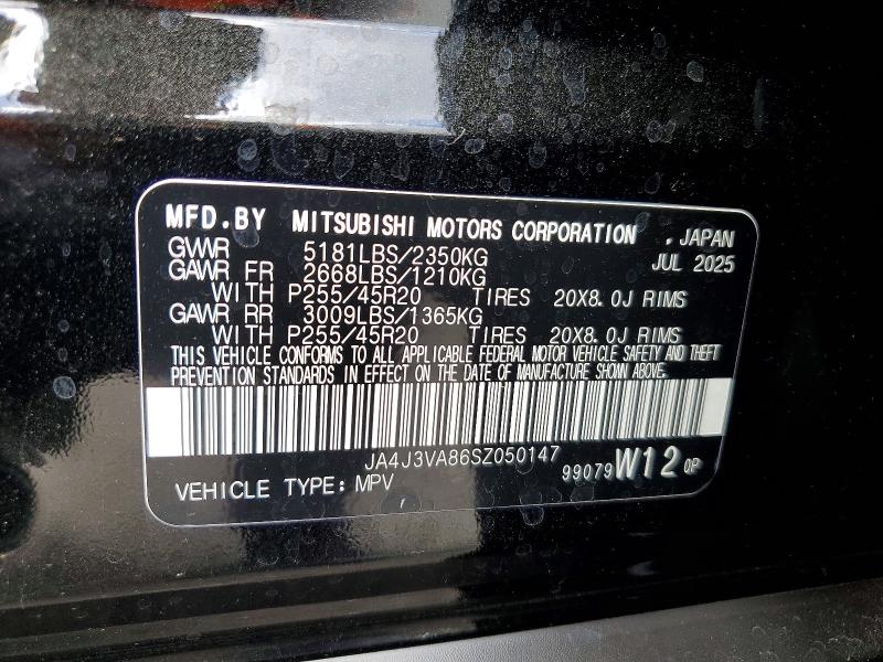 Продаж на аукціоні авто 2025 Mitsubishi Outlander, vin: JA4J3VA86SZ050147, номер лоту: 79121145