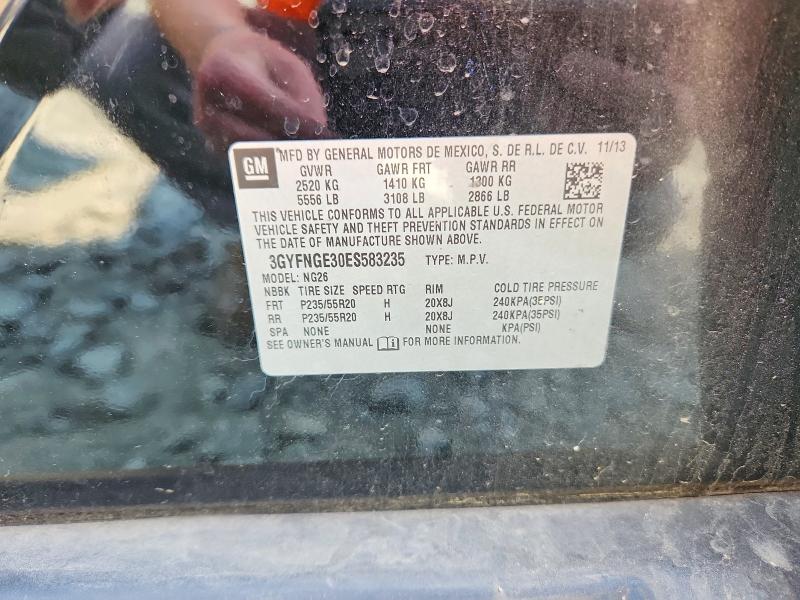47690746 :رقم المزاد ، 3GYFNGE30ES583235 vin ، 2014 Cadillac Srx مزاد بيع