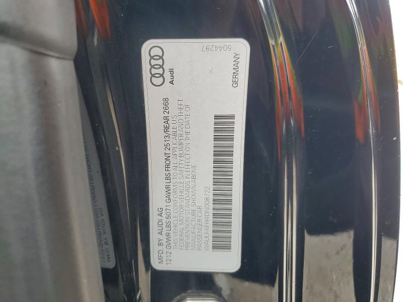 2013 Audi A5 მანქანა იყიდება აუქციონზე, vin: WAULFAFH4DN008722, აუქციონის ნომერი: 46682516