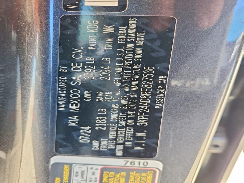 Продаж на аукціоні авто 2024 Kia Forte, vin: 3KPF24AD8RE827536, номер лоту: 46264026