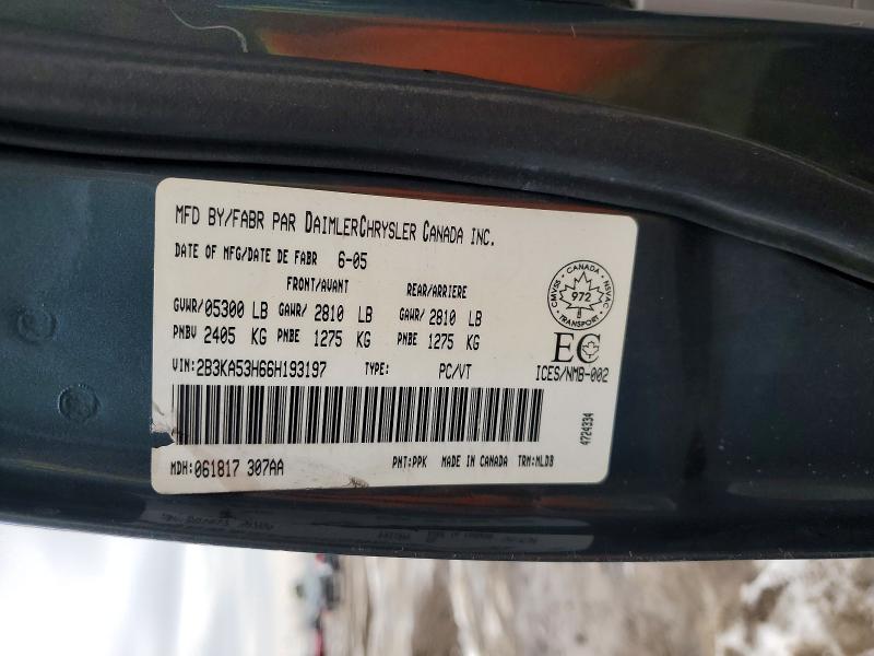 2006 Dodge Charger მანქანა იყიდება აუქციონზე, vin: 2B3KA53H66H193197, აუქციონის ნომერი: 78994705