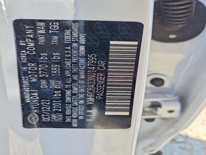 Продажа на аукционе авто 2022 Hyundai Venue, vin: KMHRC8A33NU147995, номер лота: 46683096
