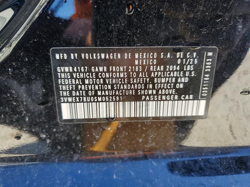 Aukcja sprzedaży 2025 Volkswagen Jetta, vin: 3VWEX7BU0SM052591, numer aukcji: 45852596