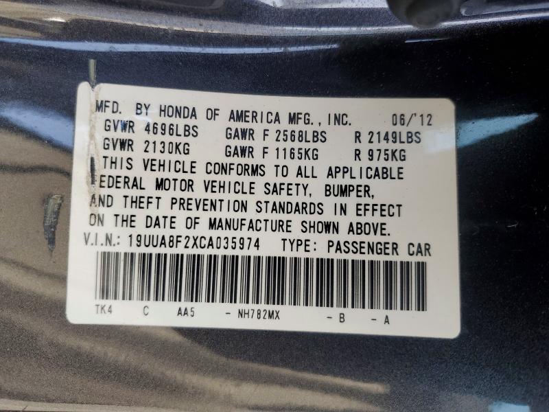 Aukcja sprzedaży 2012 Acura Tl, vin: 19UUA8F2XCA035974, numer aukcji: 46702346