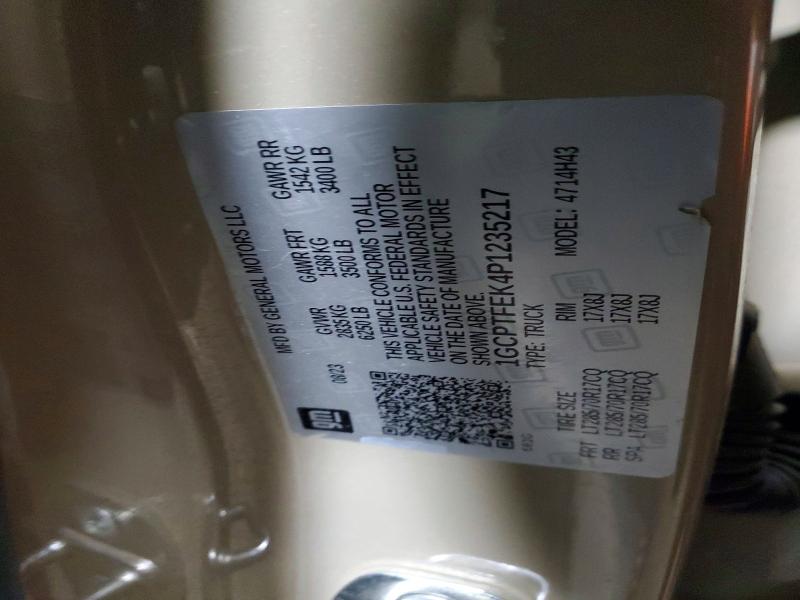 Aukcja sprzedaży 2023 Chevrolet Colorado, vin: 1GCPTFEK4P1235217, numer aukcji: 46551026