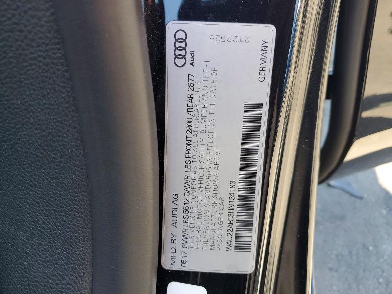 46899706 :رقم المزاد ، WAU22AFC3HN134183 vin ، 2017 Audi A7 مزاد بيع