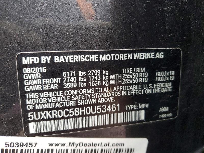 Продаж на аукціоні авто 2017 Bmw X5, vin: 5UXKR0C58H0U53461, номер лоту: 79935675
