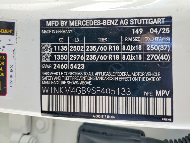 Aukcja sprzedaży 2025 Mercedes-benz Glc, vin: W1NKM4GB9SF405133, numer aukcji: 79130115