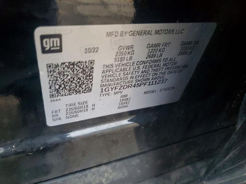 2023 Cadillac Xt4 მანქანა იყიდება აუქციონზე, vin: 1GYFZDR45PF111237, აუქციონის ნომერი: 41981326