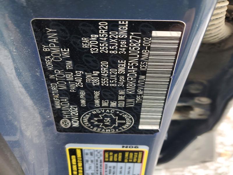 47078566 :رقم المزاد ، KM8KRDAF5NU058271 vin ، 2022 Hyundai Ioniq 5 مزاد بيع