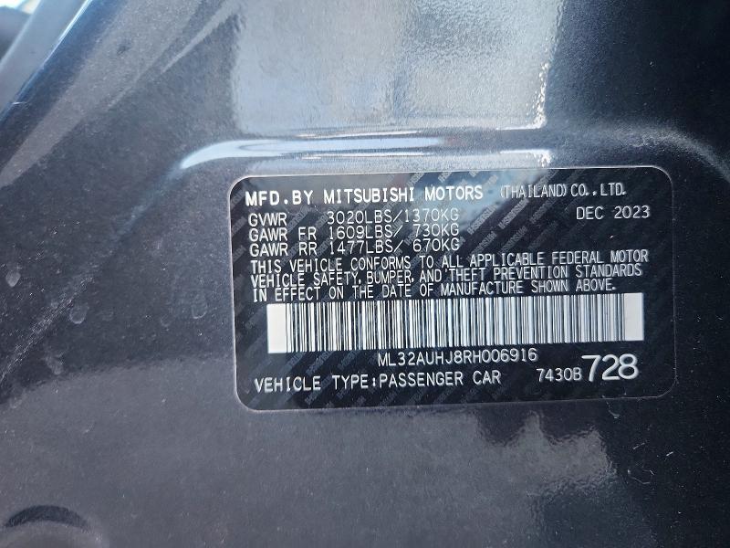 Продаж на аукціоні авто 2024 Mitsubishi Mirage, vin: ML32AUHJ8RH006916, номер лоту: 47829196