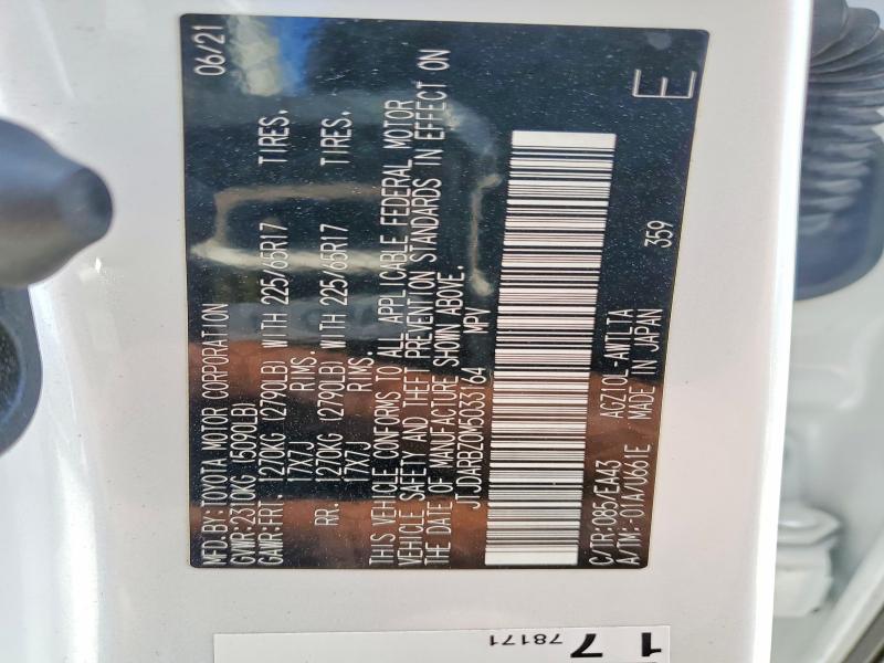 Aukcja sprzedaży 2021 Lexus Nx 300, vin: JTJDARBZ0M5033164, numer aukcji: 46623276