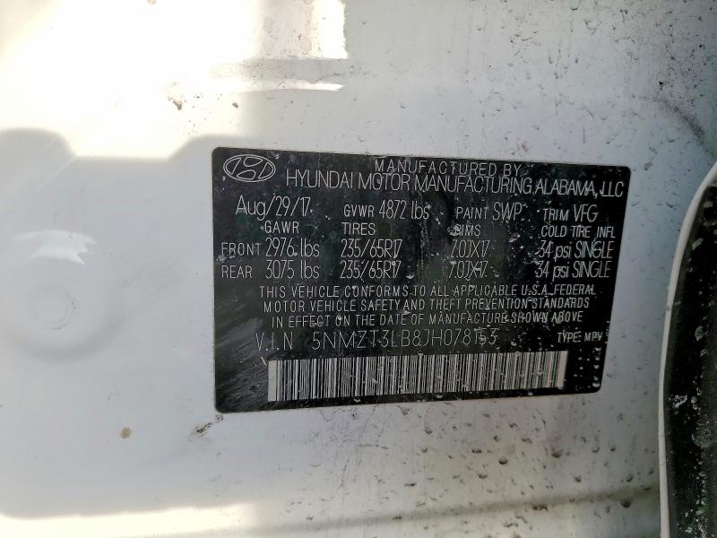 Aukcja sprzedaży 2018 Hyundai Santa Fe Sport, vin: 5NMZT3LB8JH078153, numer aukcji: 47539236