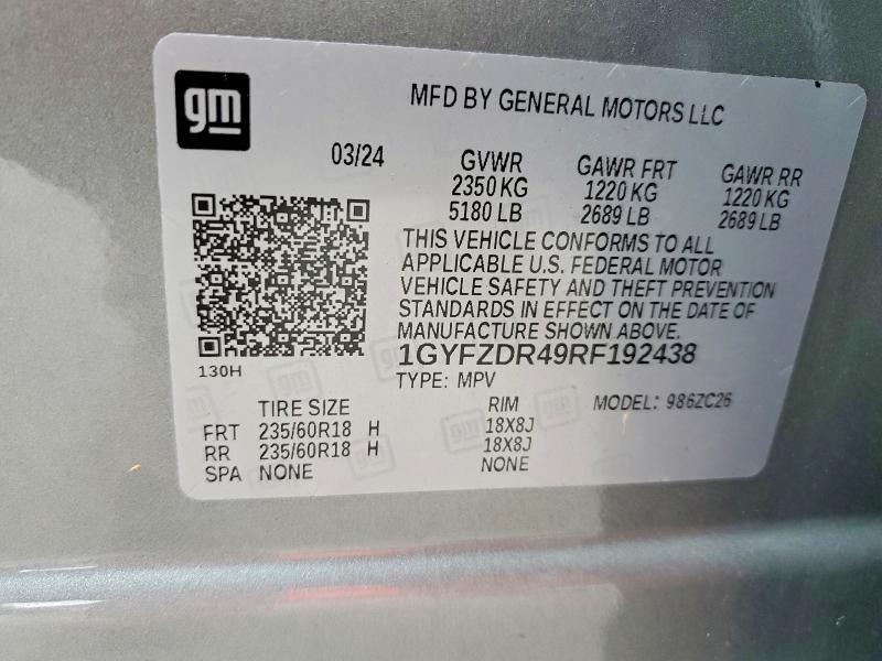 Aukcja sprzedaży 2024 Cadillac Xt4, vin: 1GYFZDR49RF192438, numer aukcji: 47278126