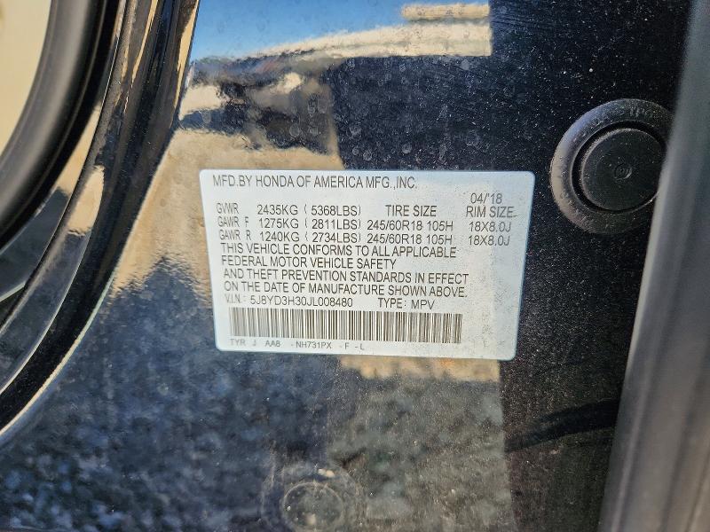 Продаж на аукціоні авто 2018 Acura Mdx, vin: 5J8YD3H30JL008480, номер лоту: 46500366