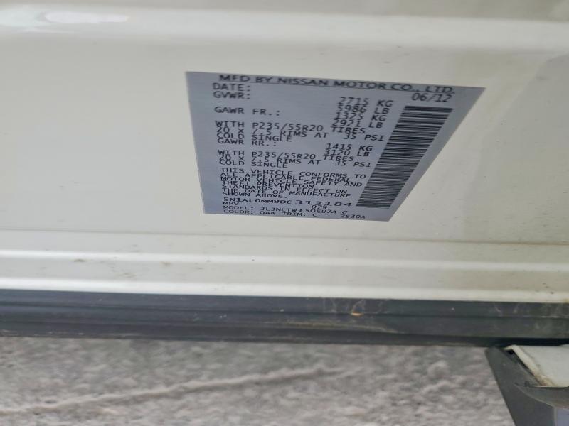 47814466 :رقم المزاد ، 5N1AL0MM9DC313184 vin ، 2013 Infiniti Jx35 مزاد بيع