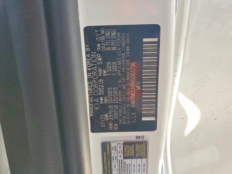 46211316 :رقم المزاد ، KNDRMDLH8N5063796 vin ، 2022 Kia Sorento Plug-in Hybrid مزاد بيع