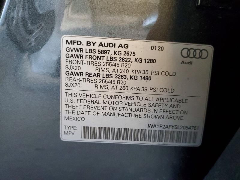 Продажа на аукционе авто 2020 Audi Q5 E, vin: WA1F2AFY5L2054761, номер лота: 45645346