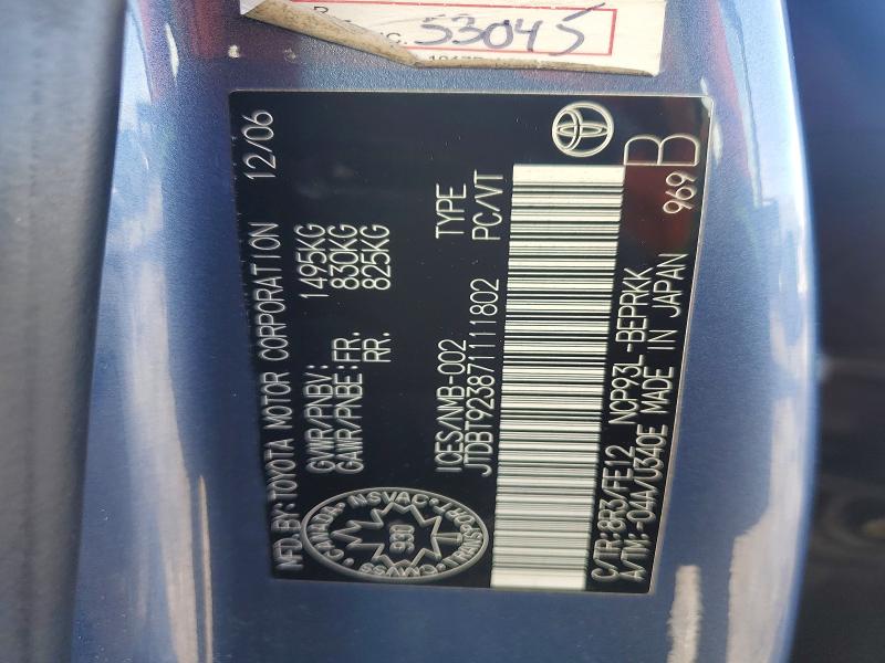Продаж на аукціоні авто 2007 Toyota Yaris, vin: JTDBT923871111802, номер лоту: 78669025