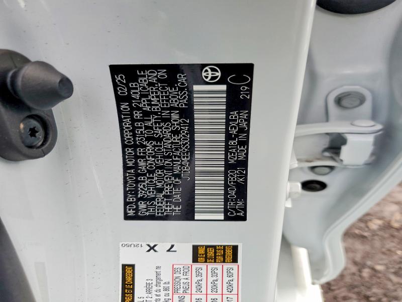 Auction sale of the 2025 Toyota Corolla, vin: JTDB4MEE9S3029412, lot number: 46764066