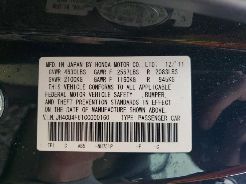 Продажа на аукционе авто 2012 Acura Tsx, vin: JH4CU4F61CC000160, номер лота: 41591776