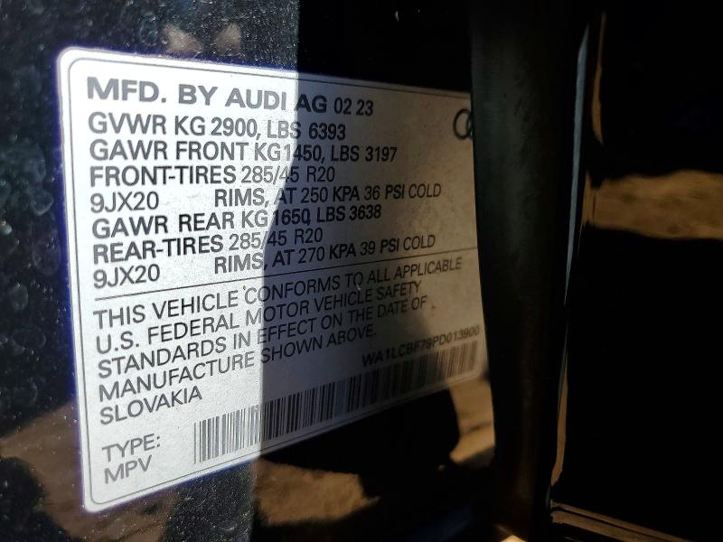 Продаж на аукціоні авто 2023 Audi Q7, vin: WA1LCBF79PD013900, номер лоту: 46603446