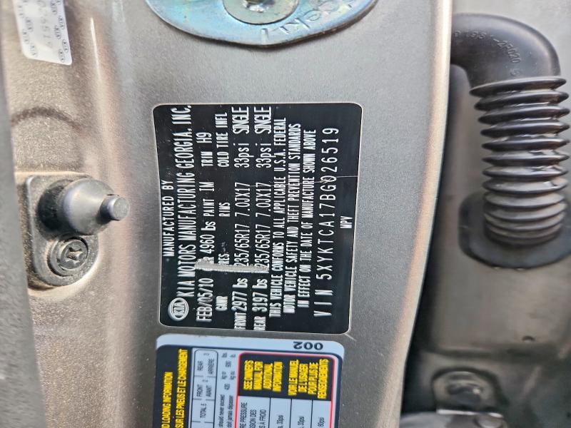 Продаж на аукціоні авто 2011 Kia Sorento, vin: 5XYKTCA17BG026519, номер лоту: 47830996