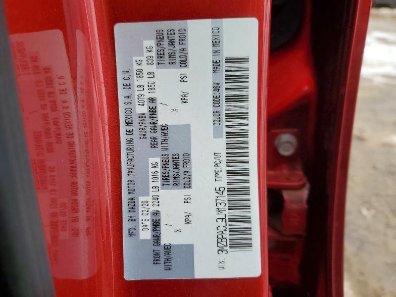 Aukcja sprzedaży 2020 Mazda 3, vin: 3MZBPACL9LM137145, numer aukcji: 78781135