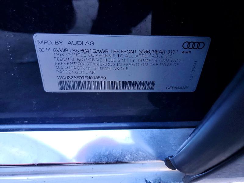 Aukcja sprzedaży 2015 Audi A8, vin: WAU32AFD7FN018589, numer aukcji: 79902795